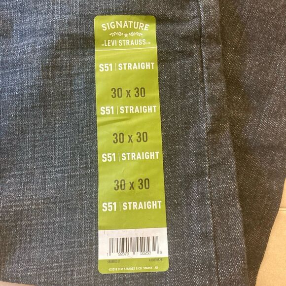 Levi Strauss Signature S51 Straight W30 L30 Easy Seat & Thigh Flex Dark Wash - Picture 2 of 7